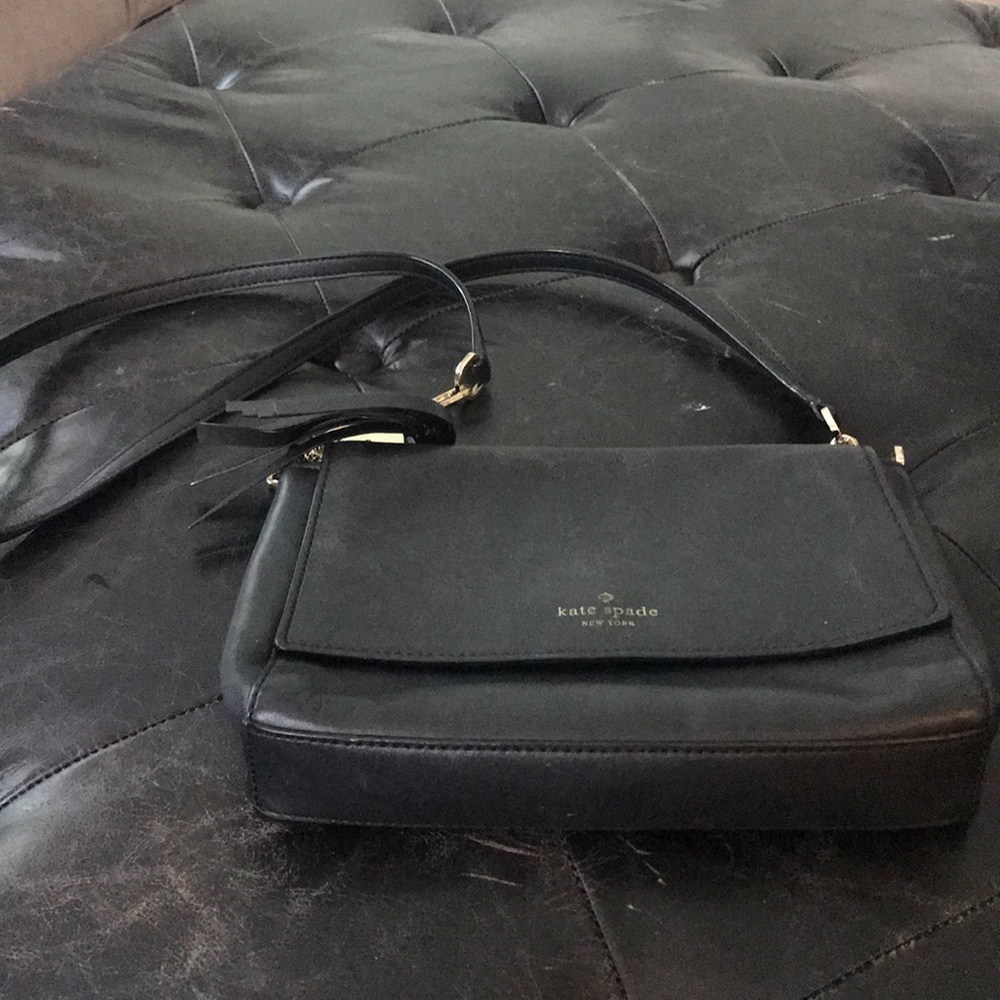 Kate Spade black leather Crossbody